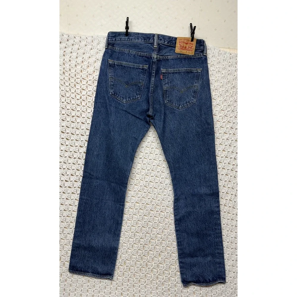 Levis 501 Mens Jeans Size 32x32 Blue Denim Button Fly Straight 100%Cotton